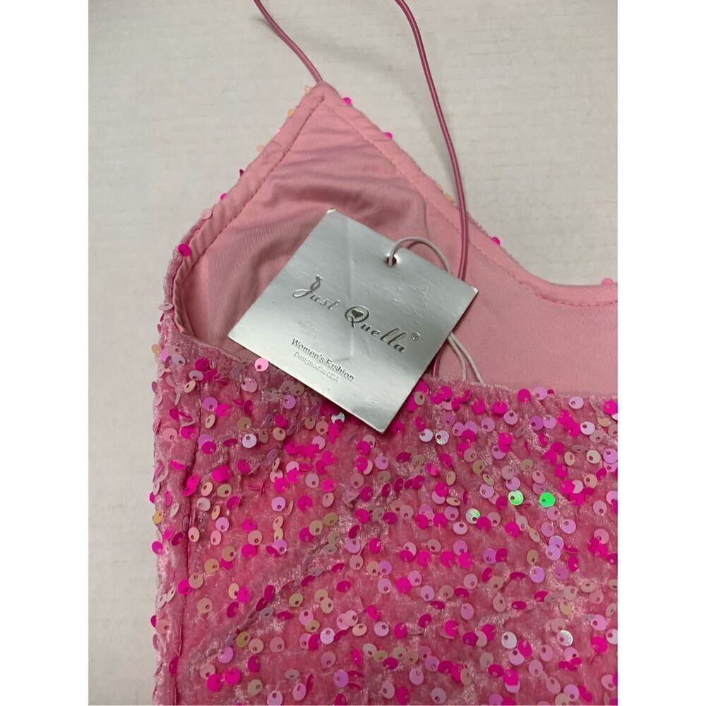Bubblegum Pink Sequin Dress - Picture 5 of 7